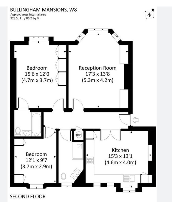 Beautiful 2 bedroom - upmarket Kensington Flat - student accommodation in High Street Kensington - img_6