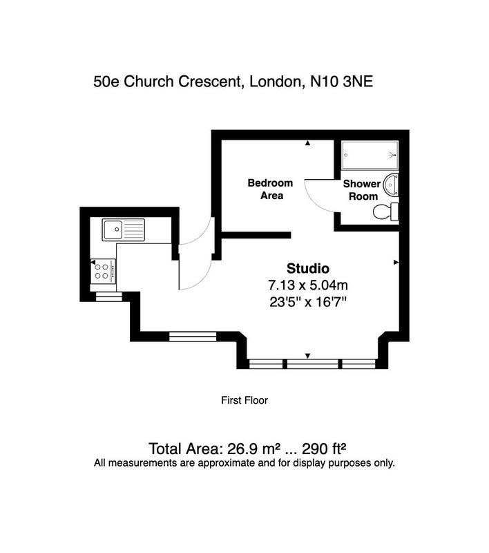 Large Studio with Seperate Sleeping area - student accommodation in Muswell Hill - img_8
